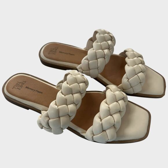 Time and Tru Memory Foam Sandals Size 8 Braided Twist - Picture 1 of 8